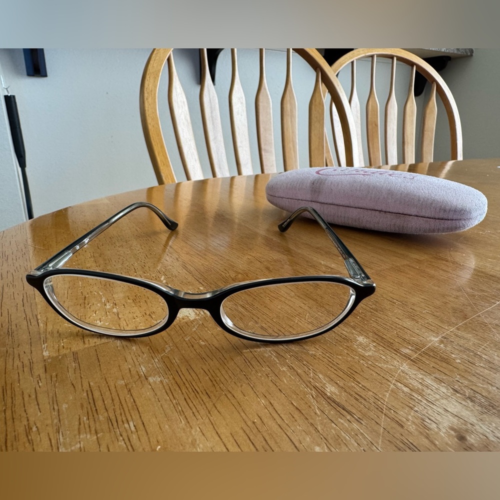 Candie’s Black Oval Eyeglass Frames and case